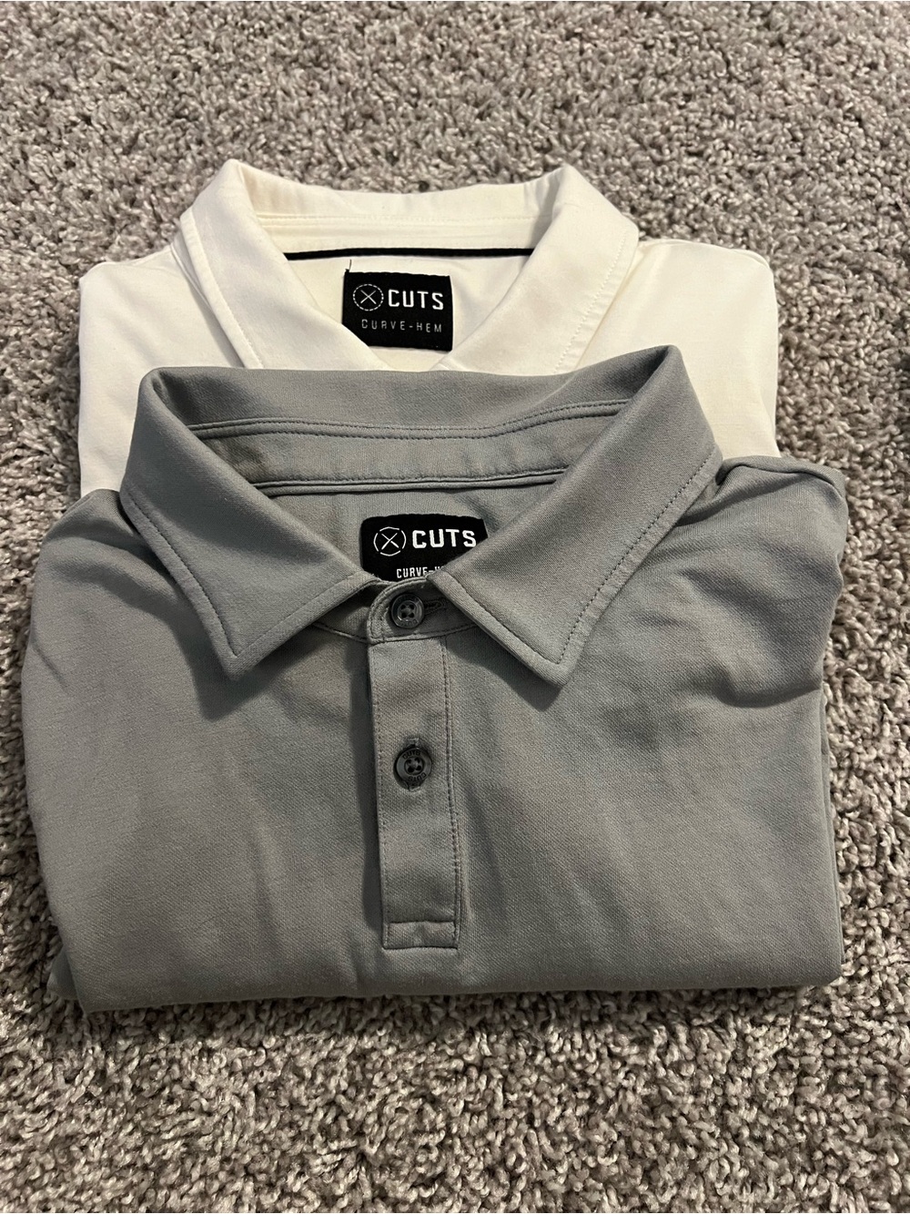 Men’s Cuts Polo Bundle - Gray and White